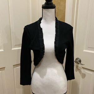 White House Black Market Black Shrug Sweater